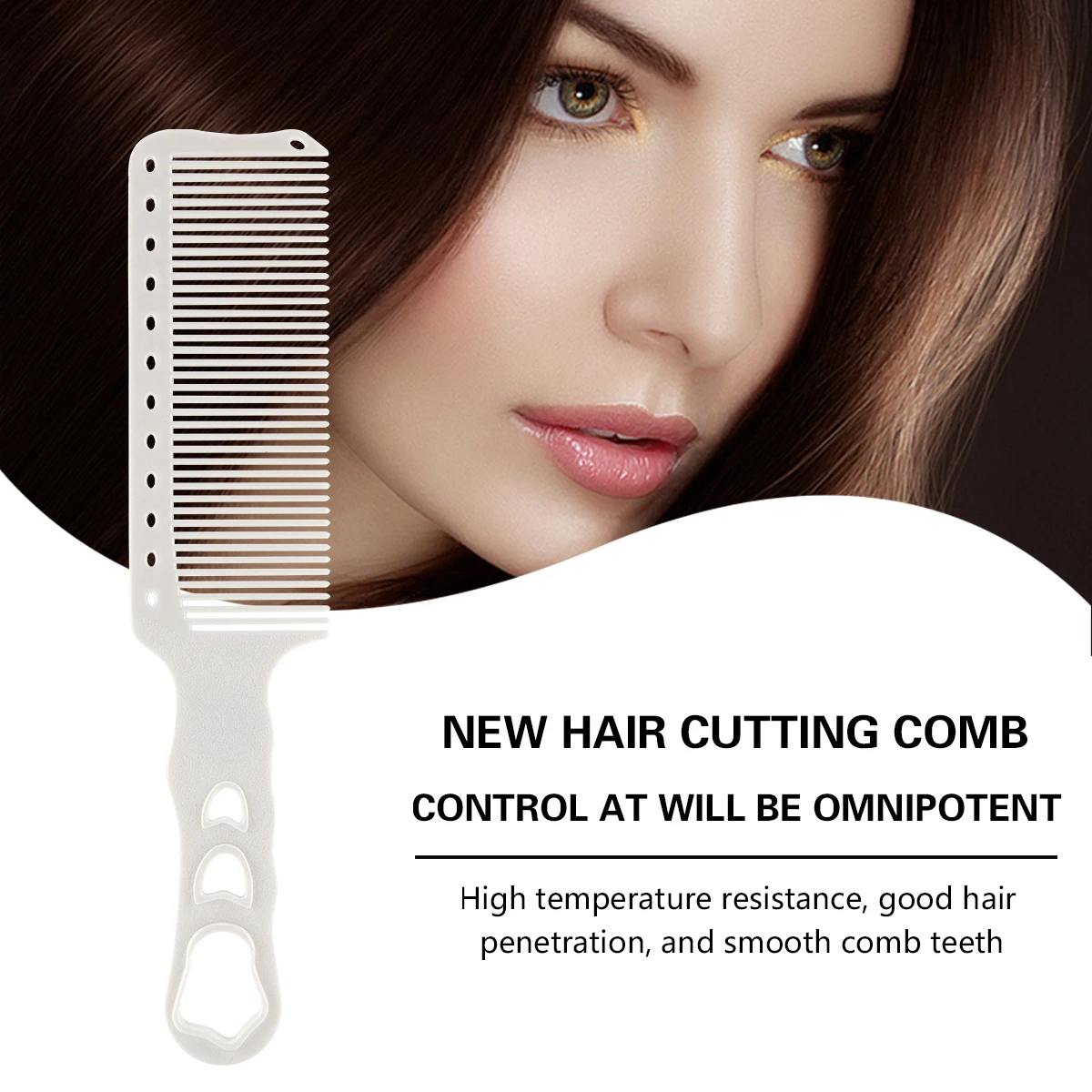 

1Pcs Hair Cutting Comb Anti-slip Anti-static Hairstylist Trimming Hair Comb Barber Shop Pro Wide Tooth Trimmer Styling Tool