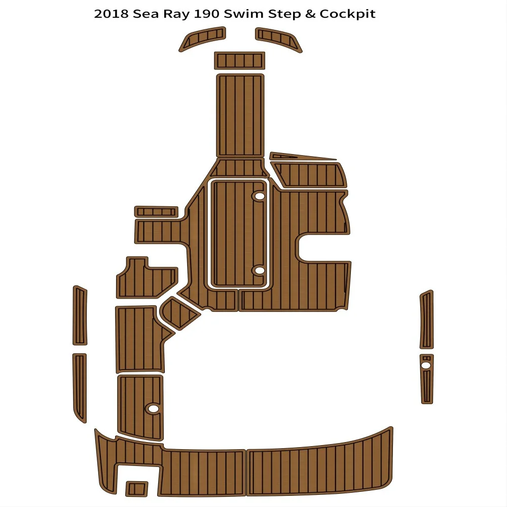 

2018 Sea Ray 190 Swim Platform Cockpit Pad Boat EVA Foam Teak Deck Floor Mat