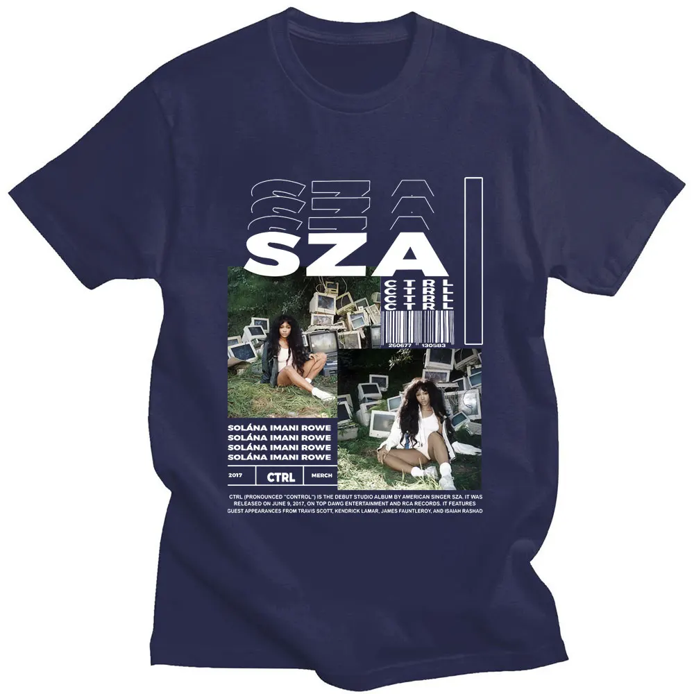 SZA Ctrl Music Album Cover Graphic New T-Shirt Men Women Retro Style Fashion T Shirt Oversized Summer Cotton T Shirts Streetwear