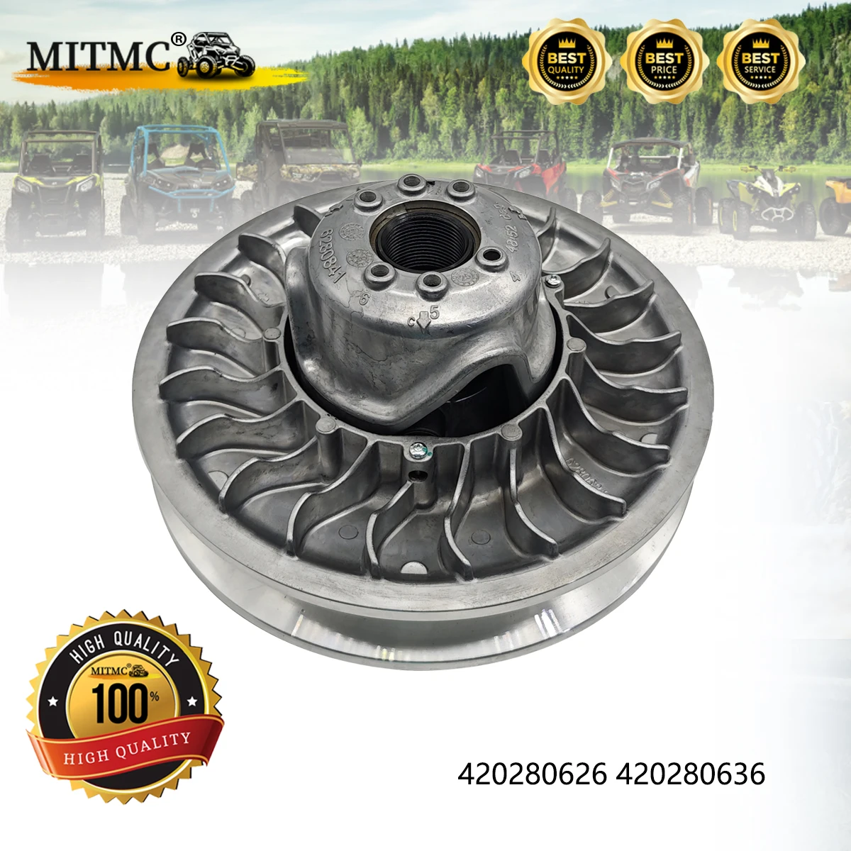 

Secondary Drive Clutch For C*N-AM MAVERICK X3 MAVERICK Commander 1000 Sport MAX Turbo ATV 420280626 420280636