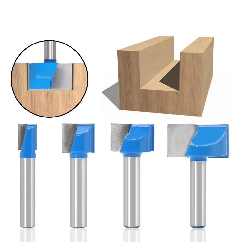 

1PC 8MM Shank Milling Cutter Wood Carving Wood Router Bit Cleaning Bottom Milling Cutter 2 Flute End Mill For Woodworking Tools