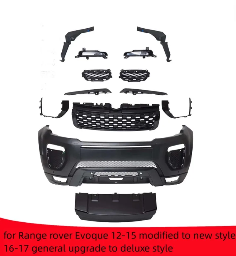 Body Kit Front Rear Bumper Grill Headlight Side SKirt Assembly for Range rover Evoque Upgrade to New Style Kit Tail Throat