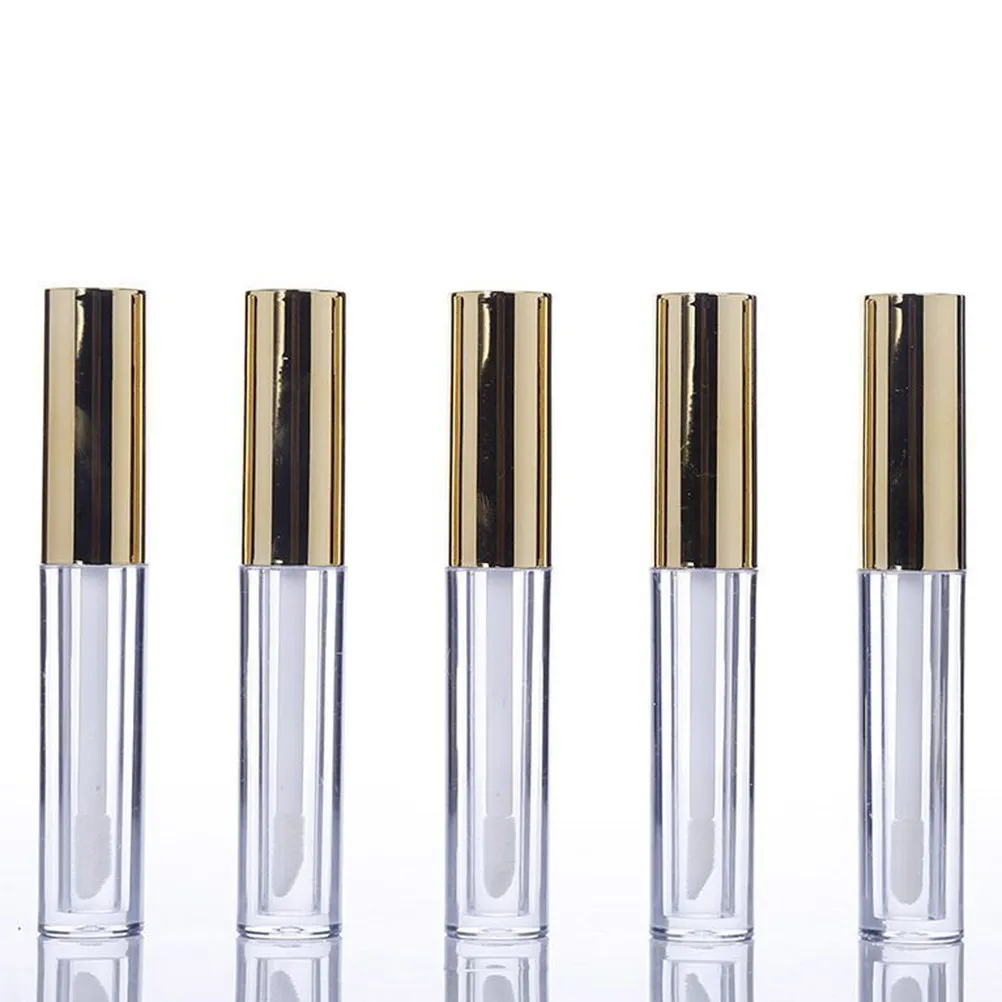 12Pcs Lip Gloss Empty Tubes Creative Round Containers Lightweight Portable Lip Glaze Storage Travel Essential
