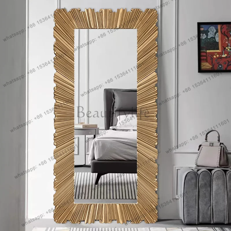 XX.Big Wall Sticker Mirrors Full Body Living Room Princess Design Mirrors Full Body Bedroom Luxury Espejos De Piso Room Decorati