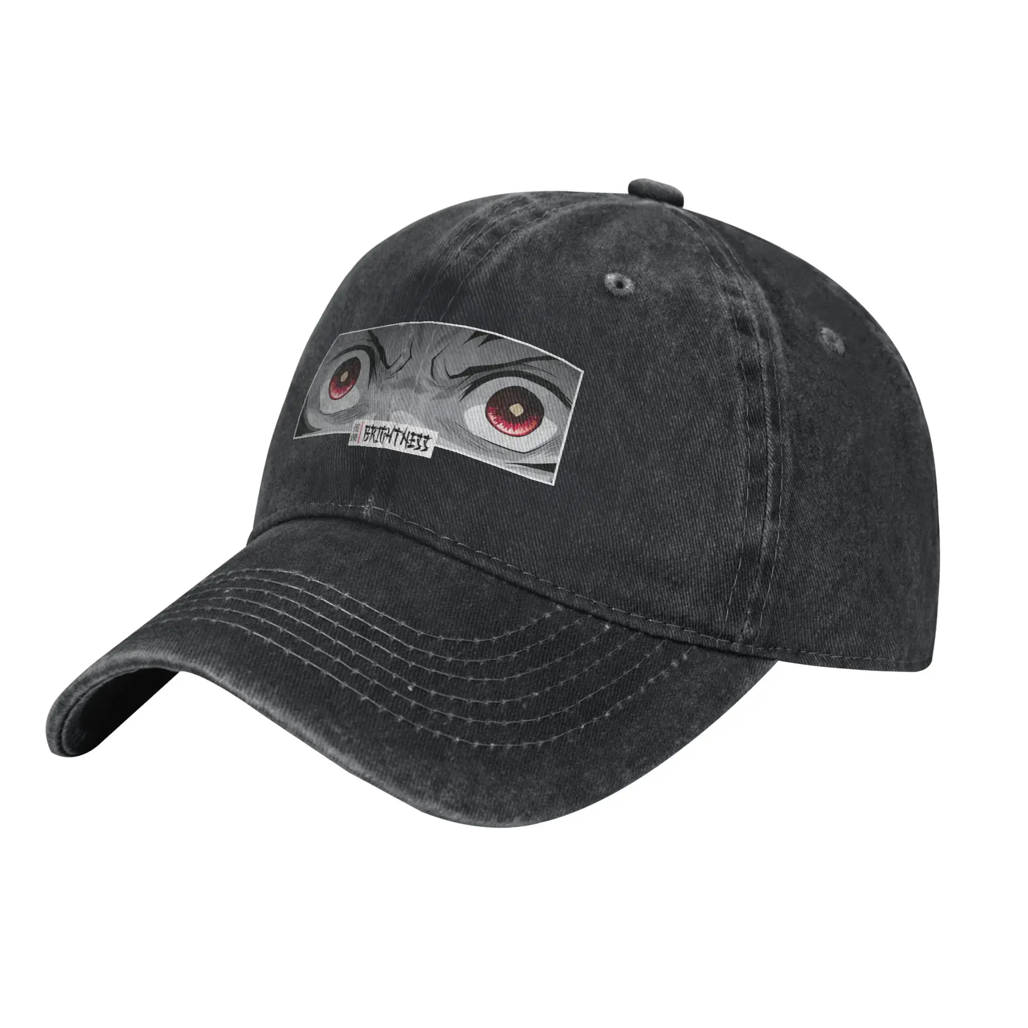 Brightness Anime Eyes Monochrome Japanese Cozy Manga Fashion Baseball Cap  Minimalist Caps Men  Amusement Park Caps Men