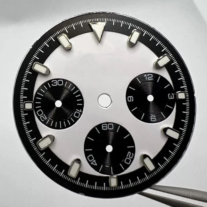 29.5mm VK63 Dial S Logo Dial High Quality Dial Suitable For NH35/NH36 Automatic Movement Vertical Lines Watch Accessories