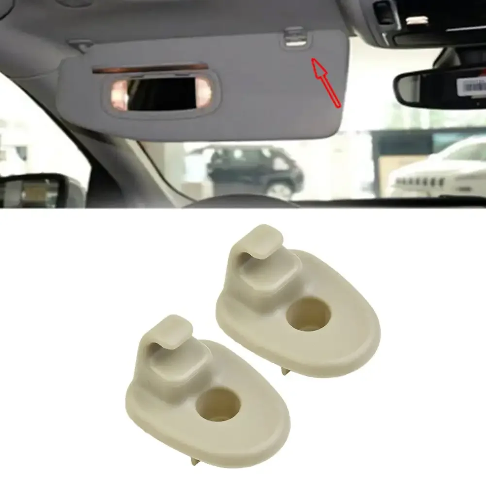 2PCS for Jeep Liberty Car Sun Visor Clip 1AR26BD1-AA for CHEROKEE KK KJ Dodge Nitro Sun Visors Holder Hook Hanger Clips