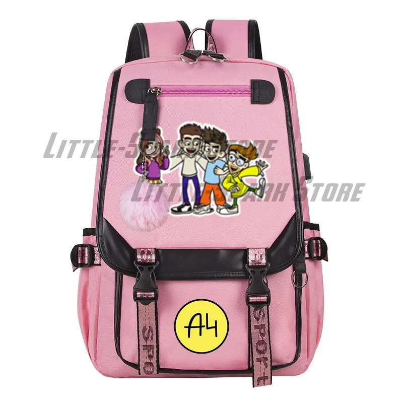 Cartoon A4 Lamba Girl Backpack USB school bag A4 Vlad Kids Student Schoolbag Влад Бумага А4 Laptop Backpack Mochila Travel Bag