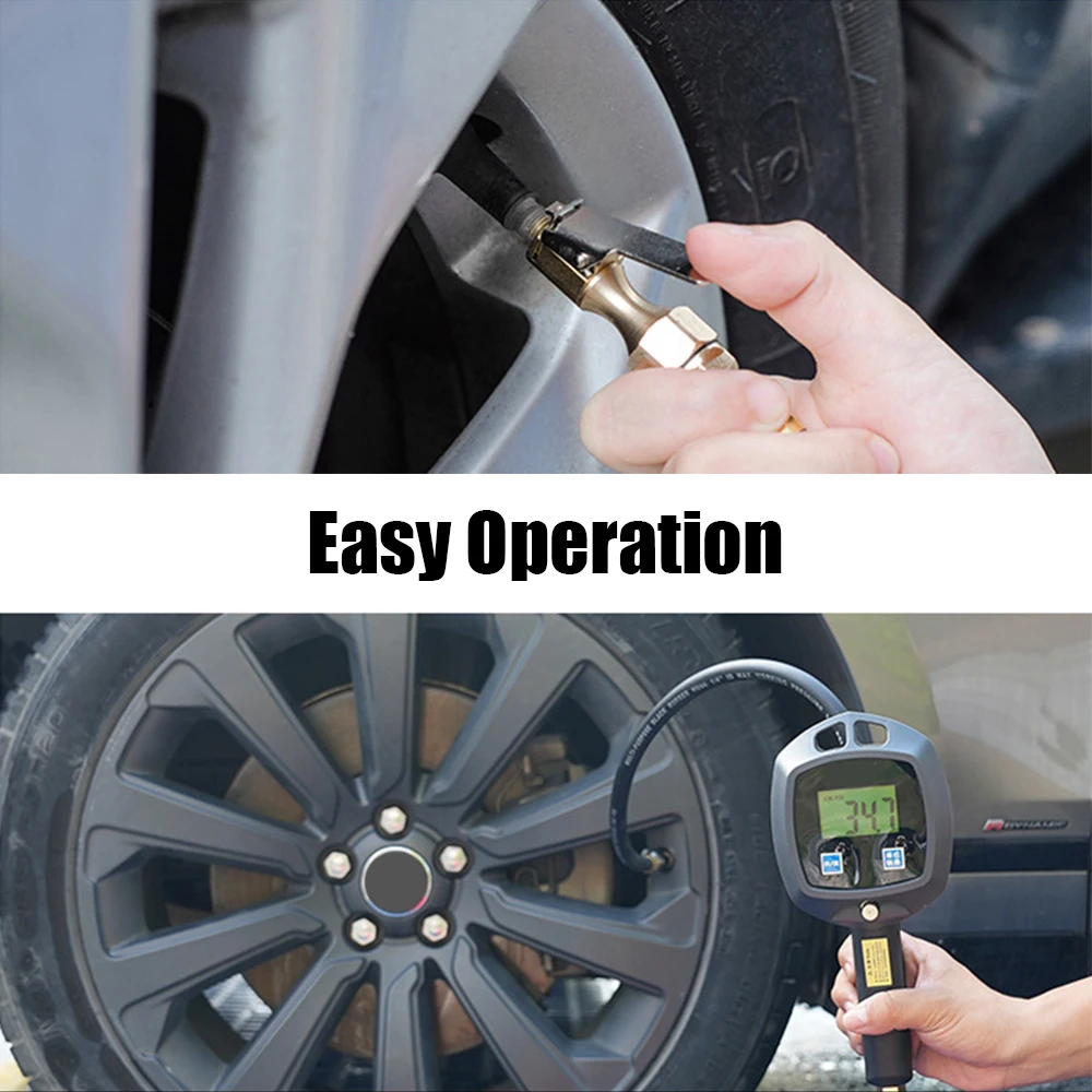 Car Tire Manometro Tire Pressure Gauge Digital Display 0-18Kg/cm2 0-1800KPA Universal High-precision Monitoring Inflation Gun