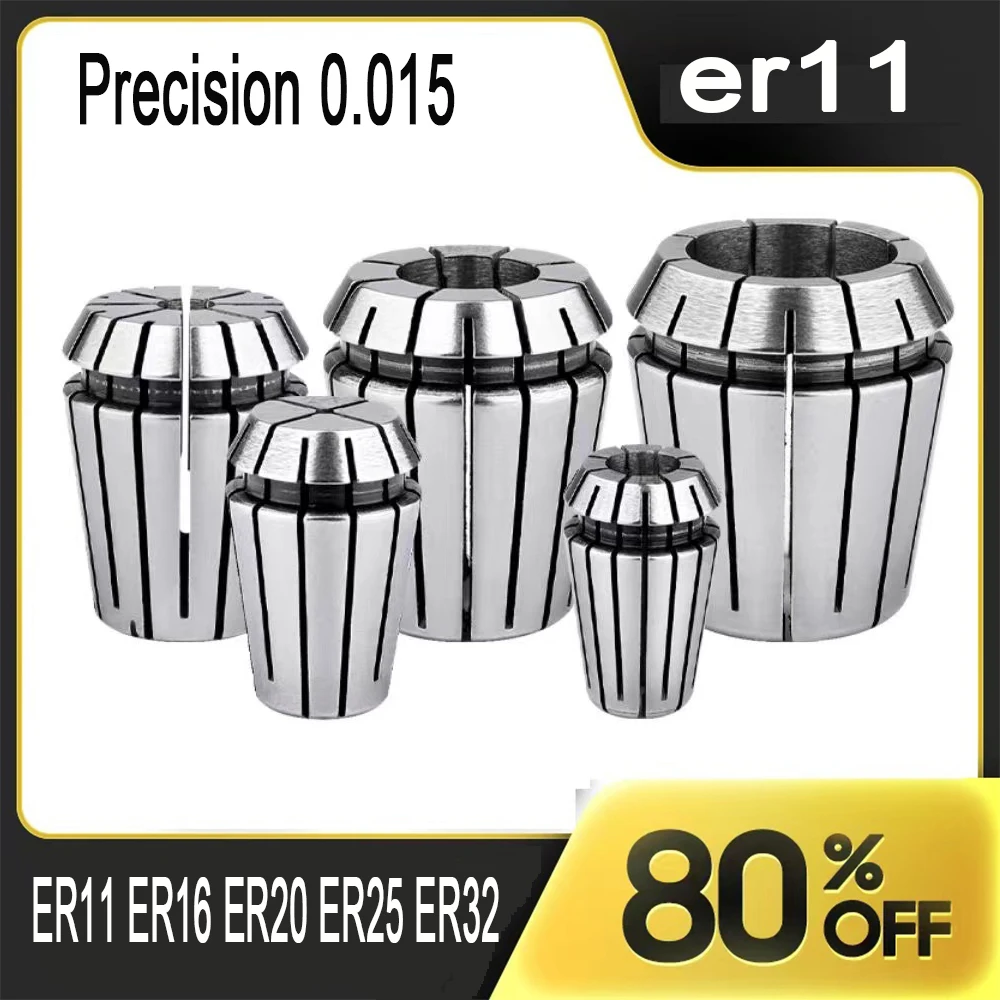 ER11 ER16 ER20 ER25 ER321-7MM 8MM 1/4-1/8-mmSpring Collet Chuck Precision 0.015 Collet For CNC Engraving Machine Lathe Mill Tool