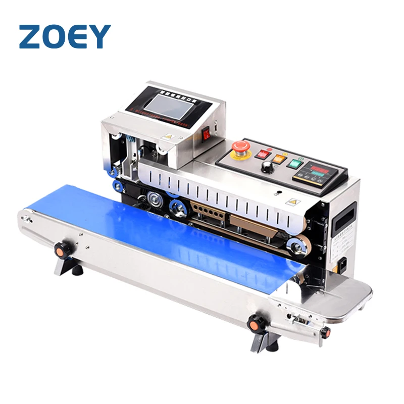Intelligent Printing Code Sealing Machine Continuous Film Band Sealer Plastic Bag Inkjet Printer Sealing Machines
