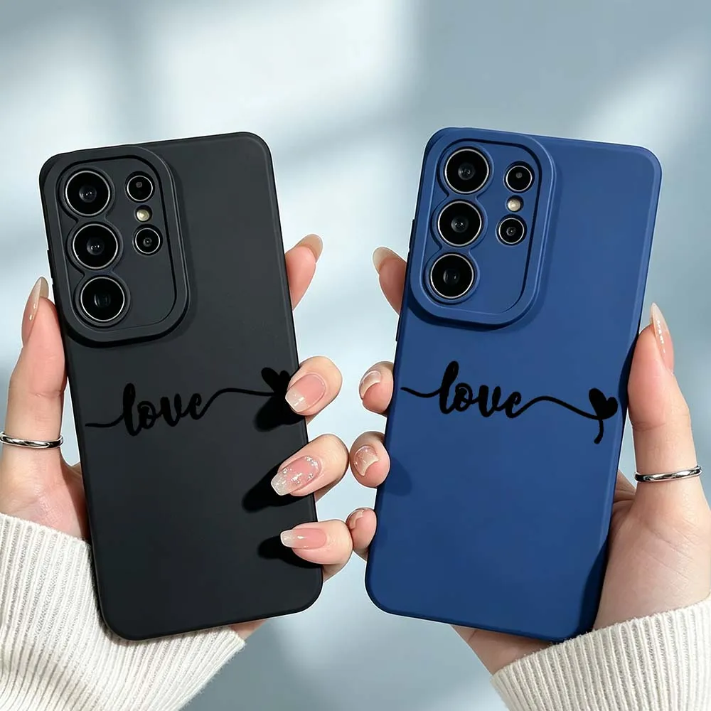 Cartoon Love Heart Design For Samsung Galaxy S26 S25 S24 S23 S22 S21 A55 A54 A35 A15 Ultra FE Plus Phone Case Cover