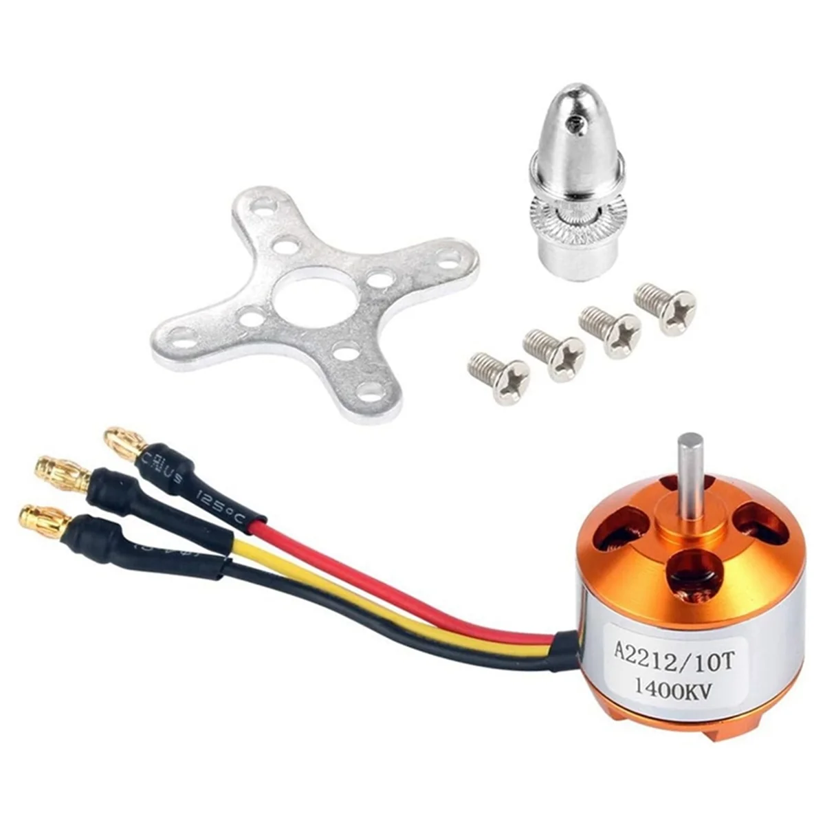 2Pack 2212 1400Kv/2200Kv Brushless Outrunner Motor with Mount 10T/6T+30A XT60 ESC for Rc Aircraft Quadcopter UFO