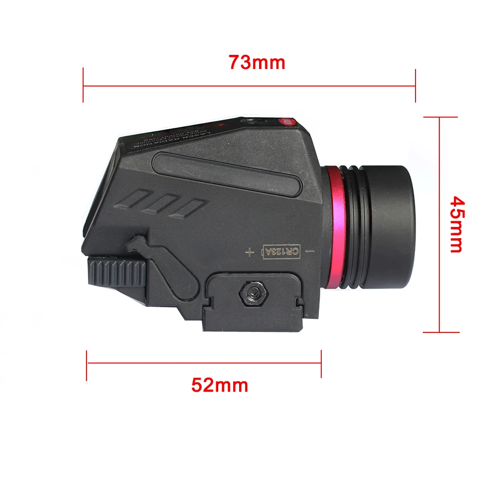 150 Lumens LED Flashlight and Red / Green Laser Sight Combo with 20mm Picatinny Rail Mount Hunting Accessories