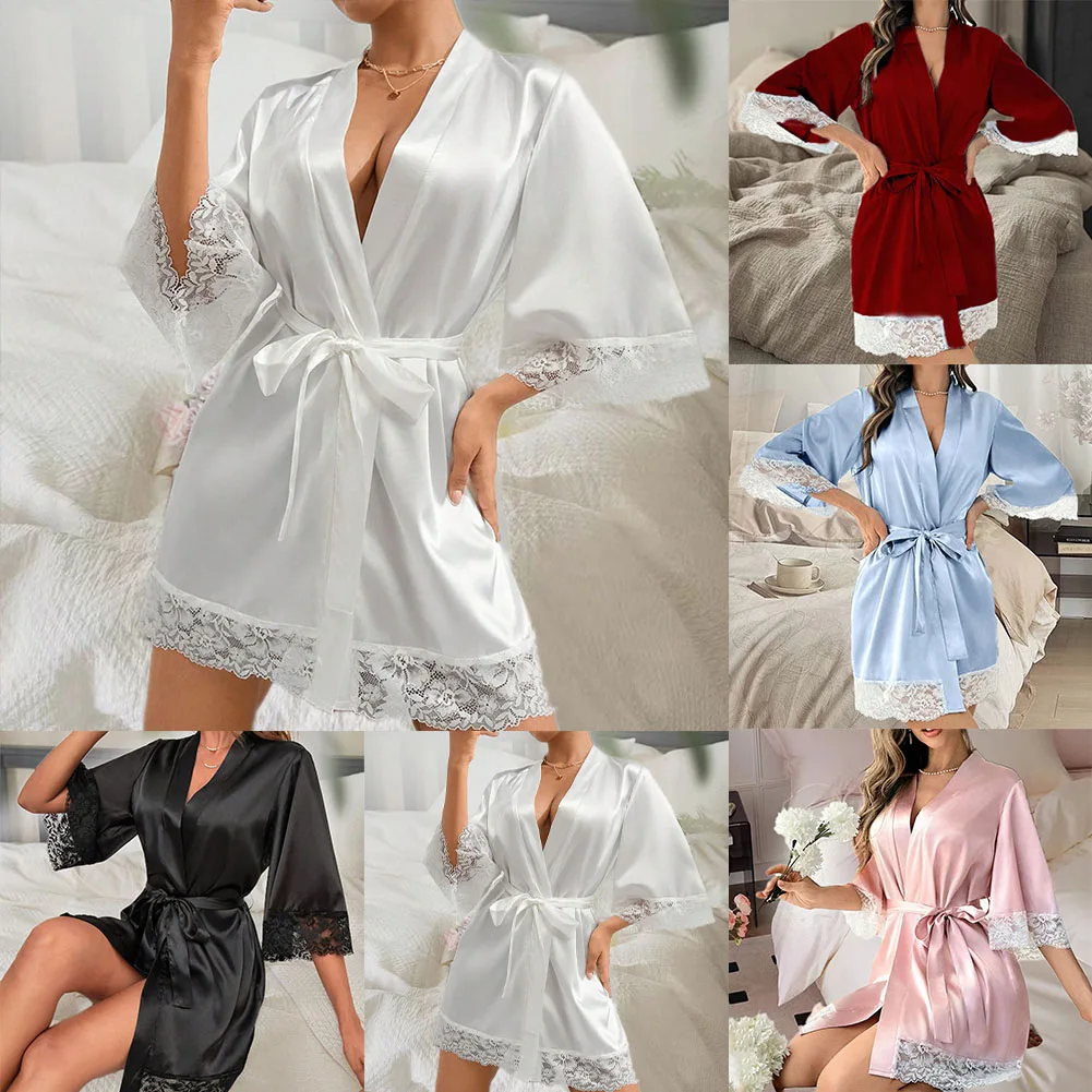 Women's Lounge Robe Designed with Moderate Stretch for Comfortable Use in Various Settings Including Home Holiday and Club