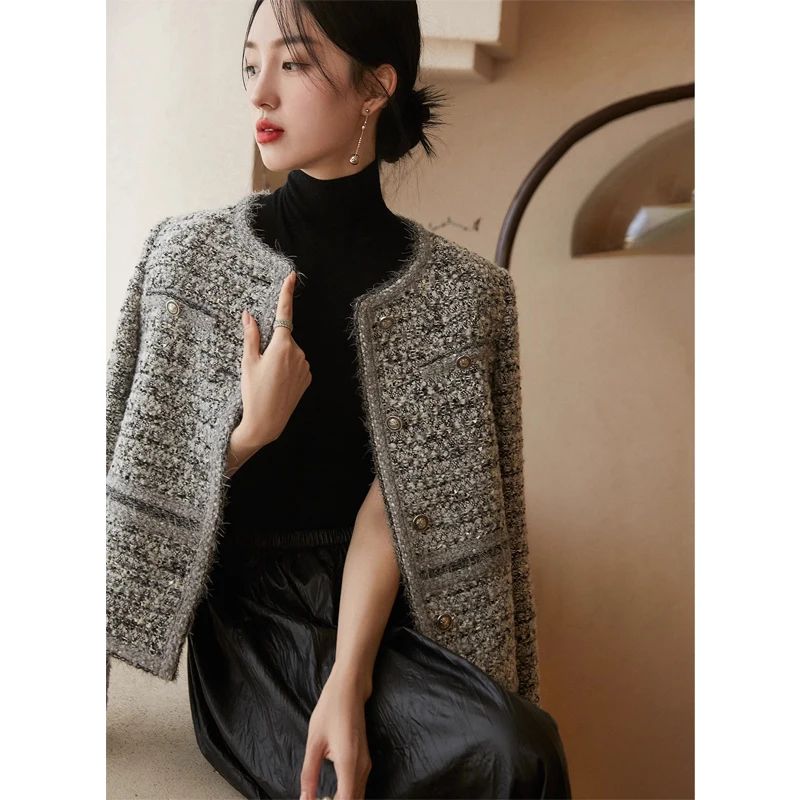 

ort Пальто тяжелого плетения Thiened Knitting Уютное женское волокно из полиэстера осень-зима Faion Gentle Lady Sle