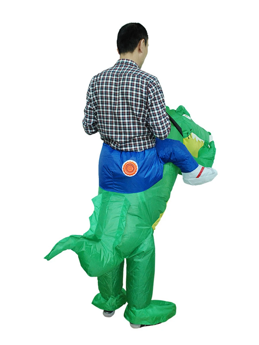 Halloween Carnival Performance Stage Catwalk Adult Cosplay Masquerade Party Funny Cartoon Riding Crocodile Inflatable Costume