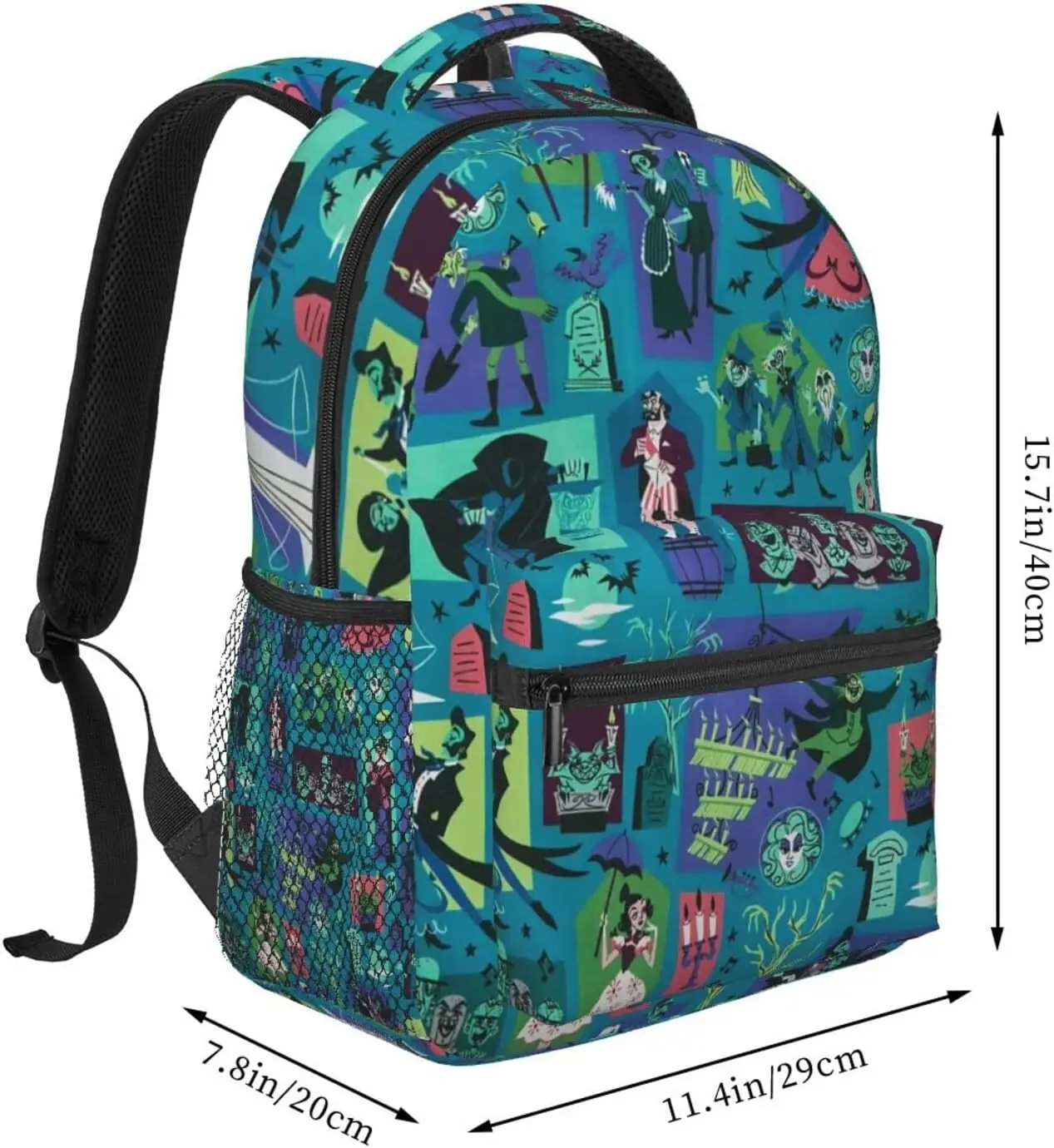 Haunted Mansion Backpack For Girls Boys Cute Back Pack School Backpack Women Men School Book Bag Lightweight Schoolbag