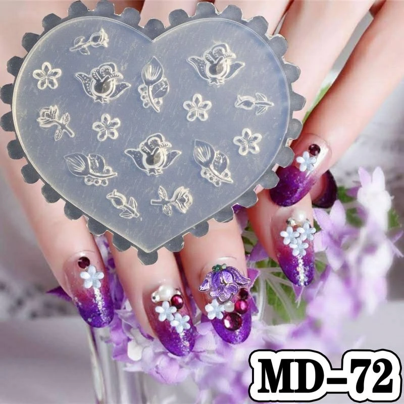 3D Silicone Mold Nails Art Carving Mold for DIY Art Decoratio