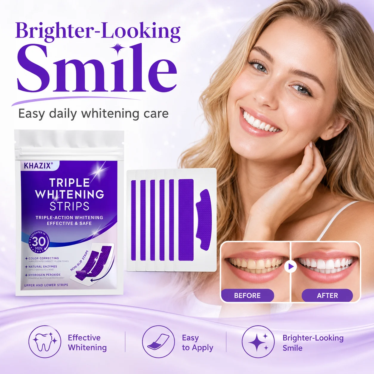 7pcs Dental Care Strips Oral Hygiene Teeth Patch Fresh Breath Mouth Cleaning Strips for Daily Use view 6