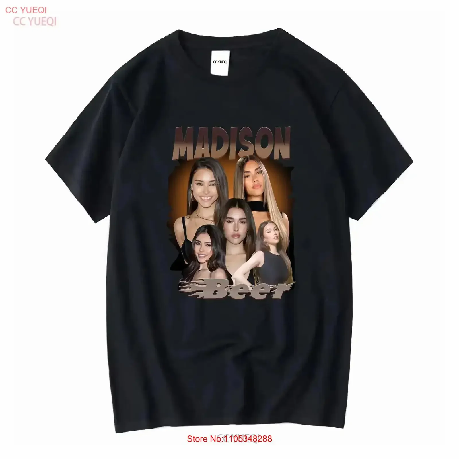Madison Beer T Shirt vintage Washed Breathable Stretched designer clothes Comfortable fashion Soft homme graphic vintage Unisex