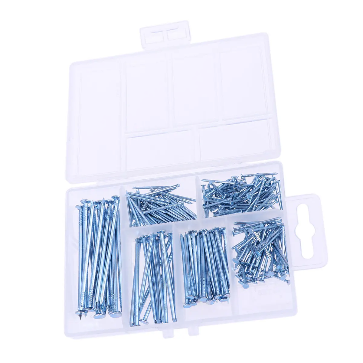 

240 pcs Round Head Iron Nails Assortment Kit Picture Hanging Hardware Anti Rust Steel Woodworking Projects