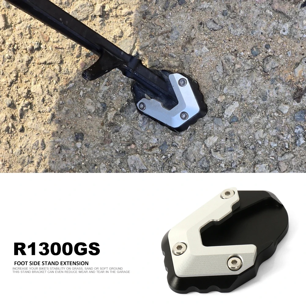 

CNC Aluminum Motorcycle Kickstand Extender Foot Side Stand Extension Support Plate For BMW R1300GS R1300 GS r1300gs 2025 2024