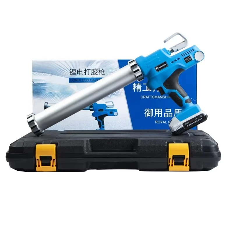 

11 Accessories in One Kit 21V Li Ion Battery Six Speed Adjustable Automatic Glue Electric Cordless Caulking Gun