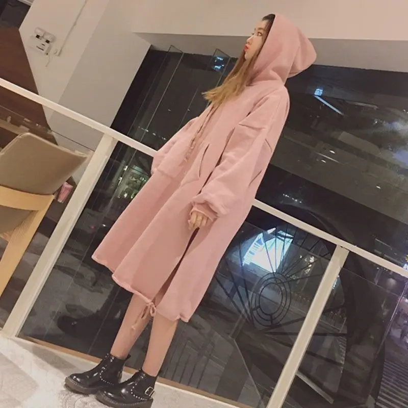 

Толстовки с капюшоном, женская спортивная одежда с графическим рисунком, с круглым вырезом, в полоску, с рукавами в стиле хип-хоп, круглая одежда большого размера, весна-осень, милая спортивная одежда