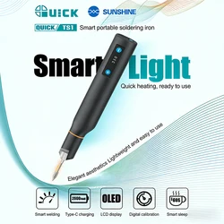 QUCIK TS1 Smart Portable Soldering Iron LCD Display, Stable Temperature, Accurate Temperature Control  Repair Tools