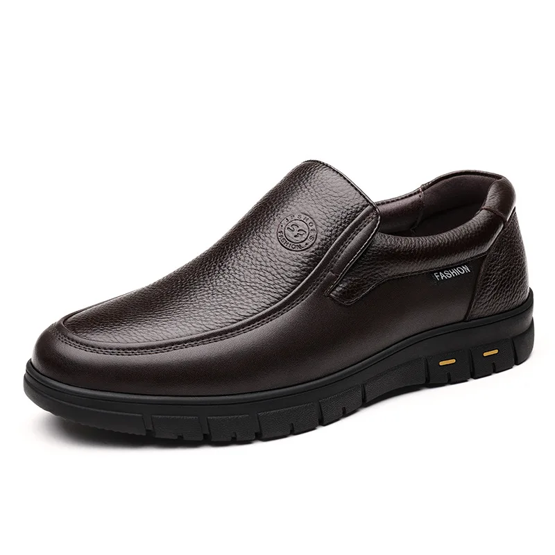Mens Dress Shoes Fashion Pointed Toe Men's Business Casual Shoes Brown Black Leather Oxfords Shoes Zapatos De Hombre