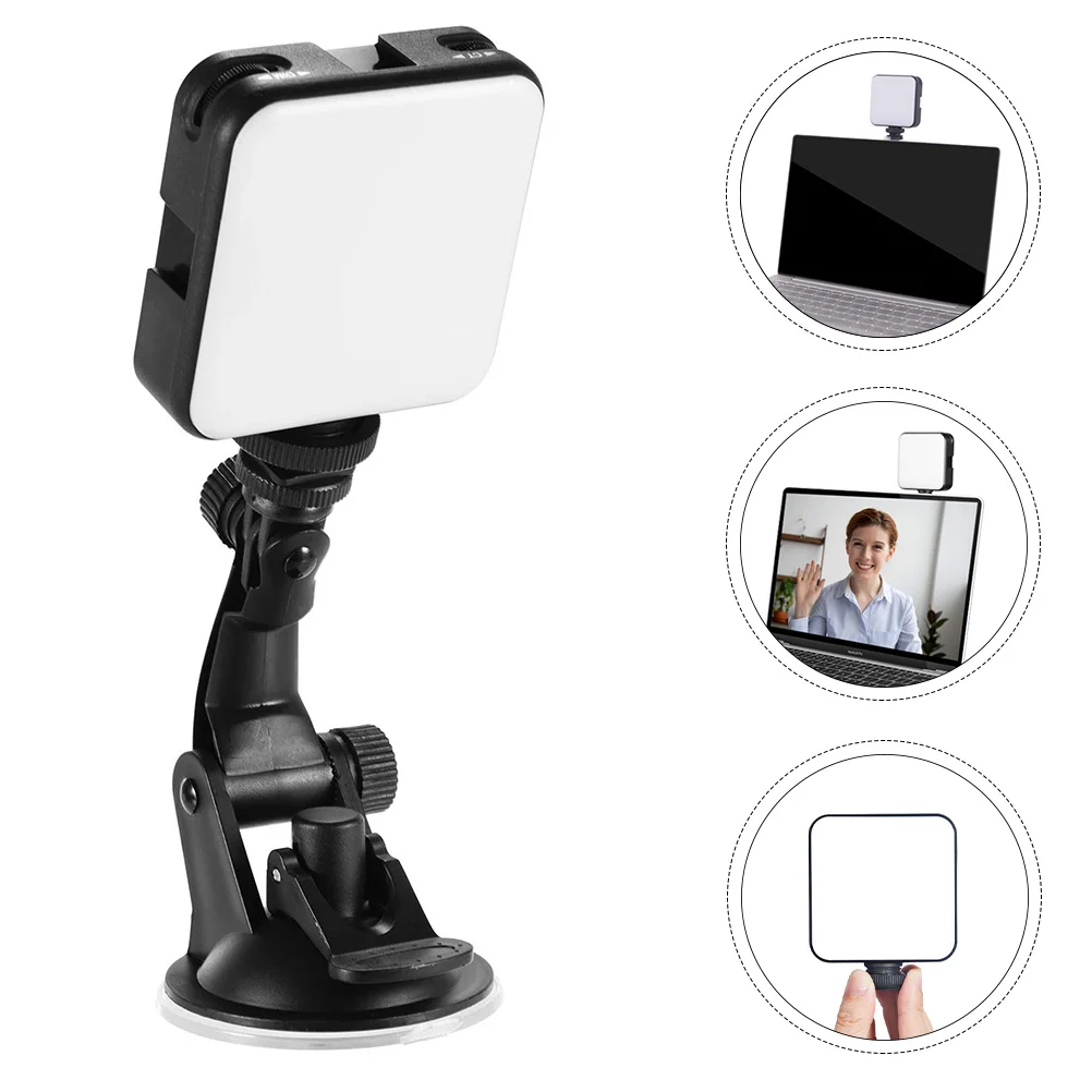 

LED Camera Light Laptop Webcam Suction Cup Video Conference Lighting Portable Video Lighting for Meetings Broadcasting