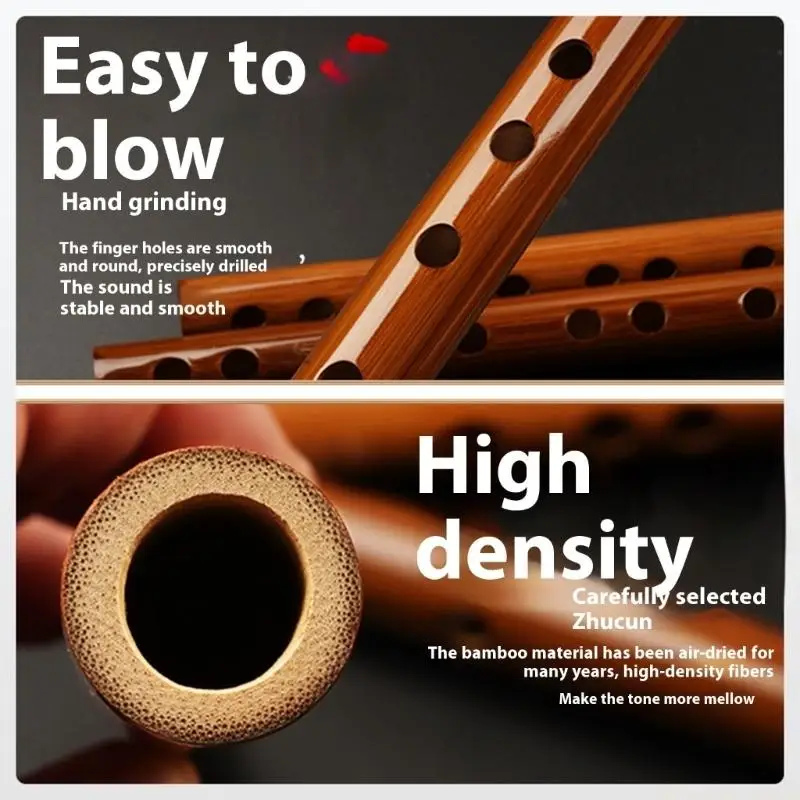 31BE Easy To Play Bamboo Flute For First Time Learners Durable Balanced Acoustics Includes Practice Materials