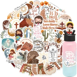 50PCS Boho Bible Cartoon Jesus Christian Prayer Stickers Aesthetic DIY Luggage Motor Notebook Blessing Graffiti Decals Sticker