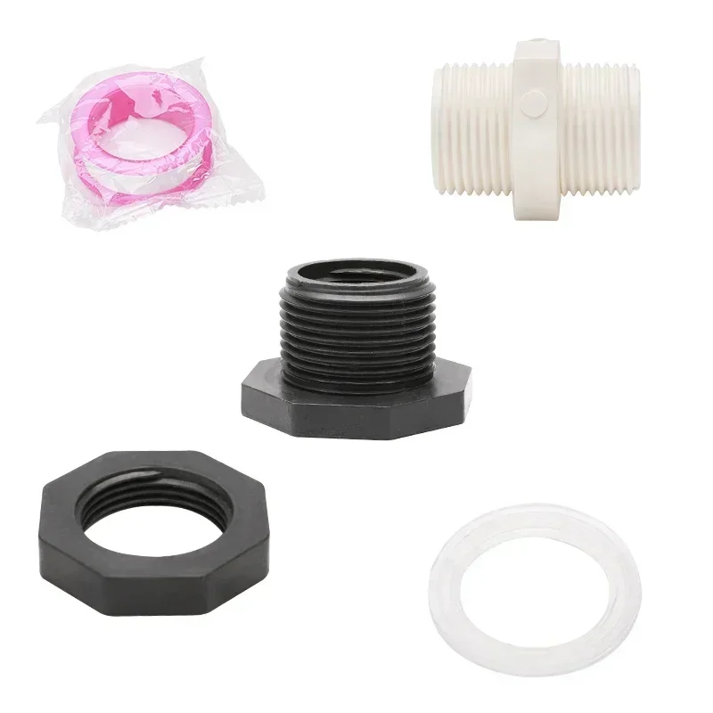 

1 Set PVC Water Barrel Spigot Connector Kit with Inner Connection Adapter Outdoor Rain Bucket Pipe Joints Kit Garden Tool