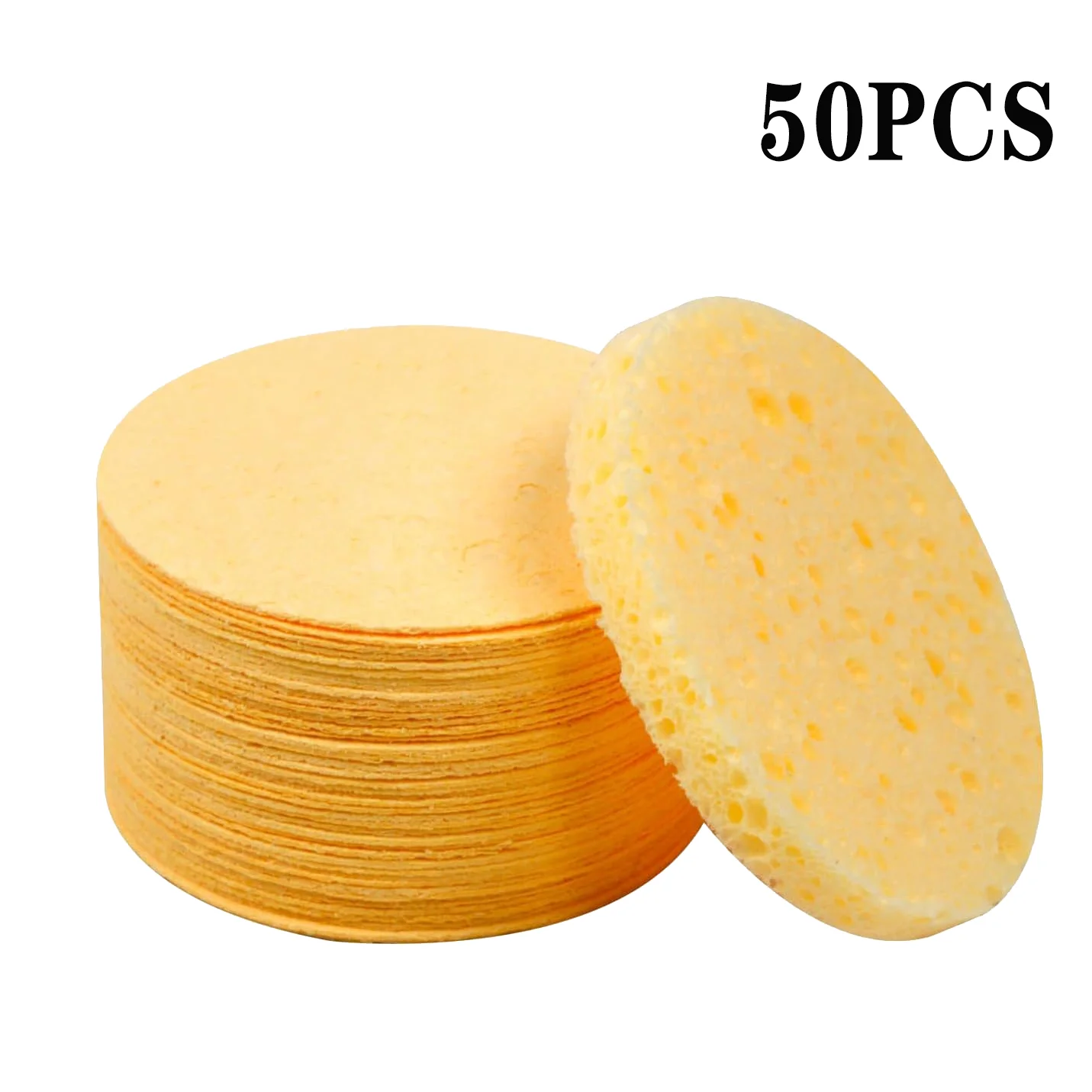 50-1000PCS Kompresse Gesicht Waschen Puff Natürliche Holz Zellstoff Schwamm Gesicht Waschen Puff Schäumen Gesicht Puff Cosmetic Puff gesicht Reinigung Schwamm