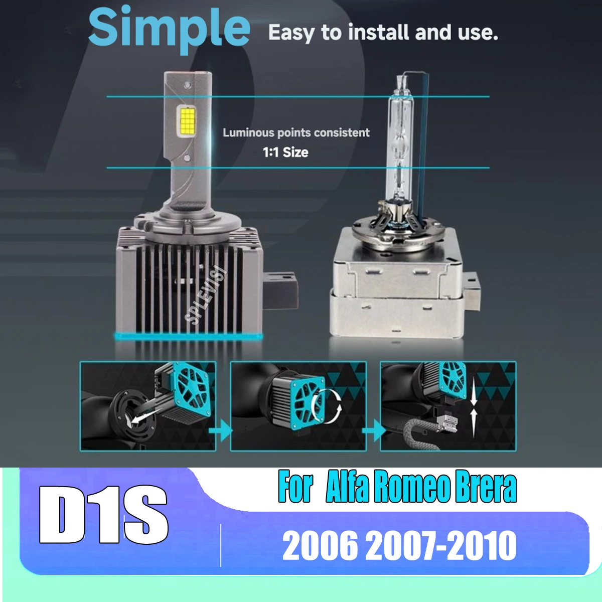 

D1S CSP Xenon Car Led Headlight - long lasting non-fading lifetime of 60,000 hours For Alfa Romeo Brera 2006 2007 2008 2009 2010