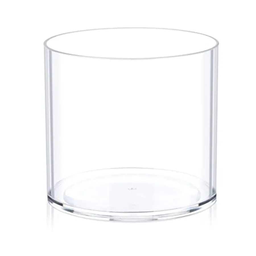 

Flower Clear Plastic Vase Centerpiece for Home, Wedding Party, Plastic Clear Cylinder Wide for Flowers, Decorative Wide Mout Va