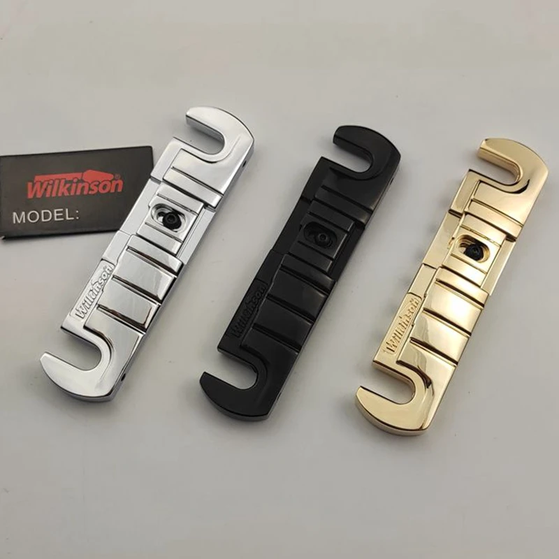 Wilkinson GTB Avvolgere sopra Chitarra Ponte Cromo Nero o Oro Stop BAR Inc Key From Korea