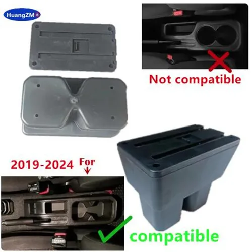 Imagen 2 del producto Para Suzuki Jimny caja de reposabrazos para Suzuki Jimny JB74 jb64w reposabrazos de coche 2019-2025 caja de almacenamiento accesorios de reequipamiento dedicados para coche