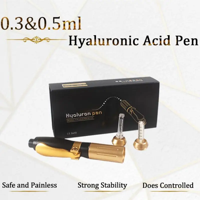 0.3&0.5ml 2 in 1 High Pressure Hyaluronic Acid Pen No Injection Hyaluronic Acid Guns for Filling Anti Wrinkles Skin Rejuvenation