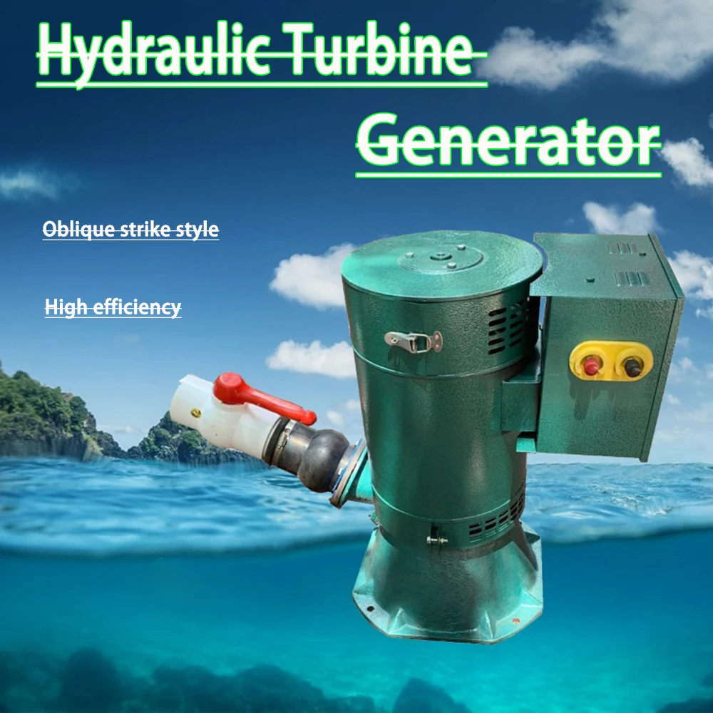 Generator 20KW 220V 380V 50 Hz Aluminum Alloy Turbine Hydroelectric Generator Household Miniature Inclined Water Force Generator