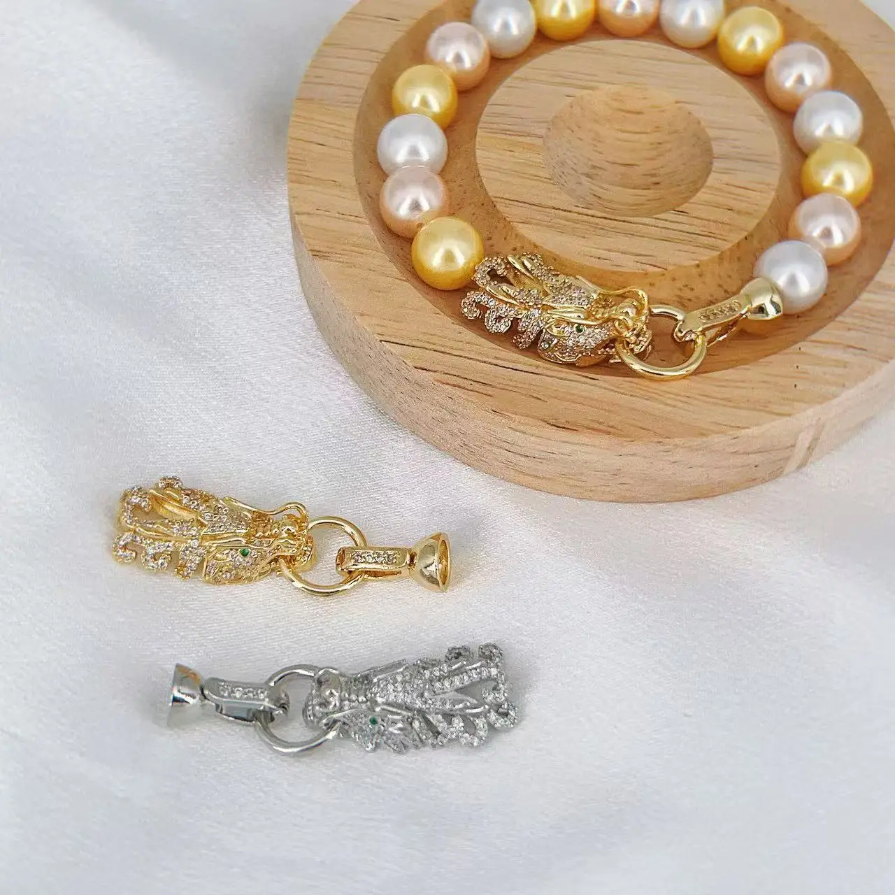 

1 Piece Copper Plated with 18k Gold, Zirconia Pearl Necklace Bracelet Connector DIY Jewelry Making Material Accessorie Wholesale