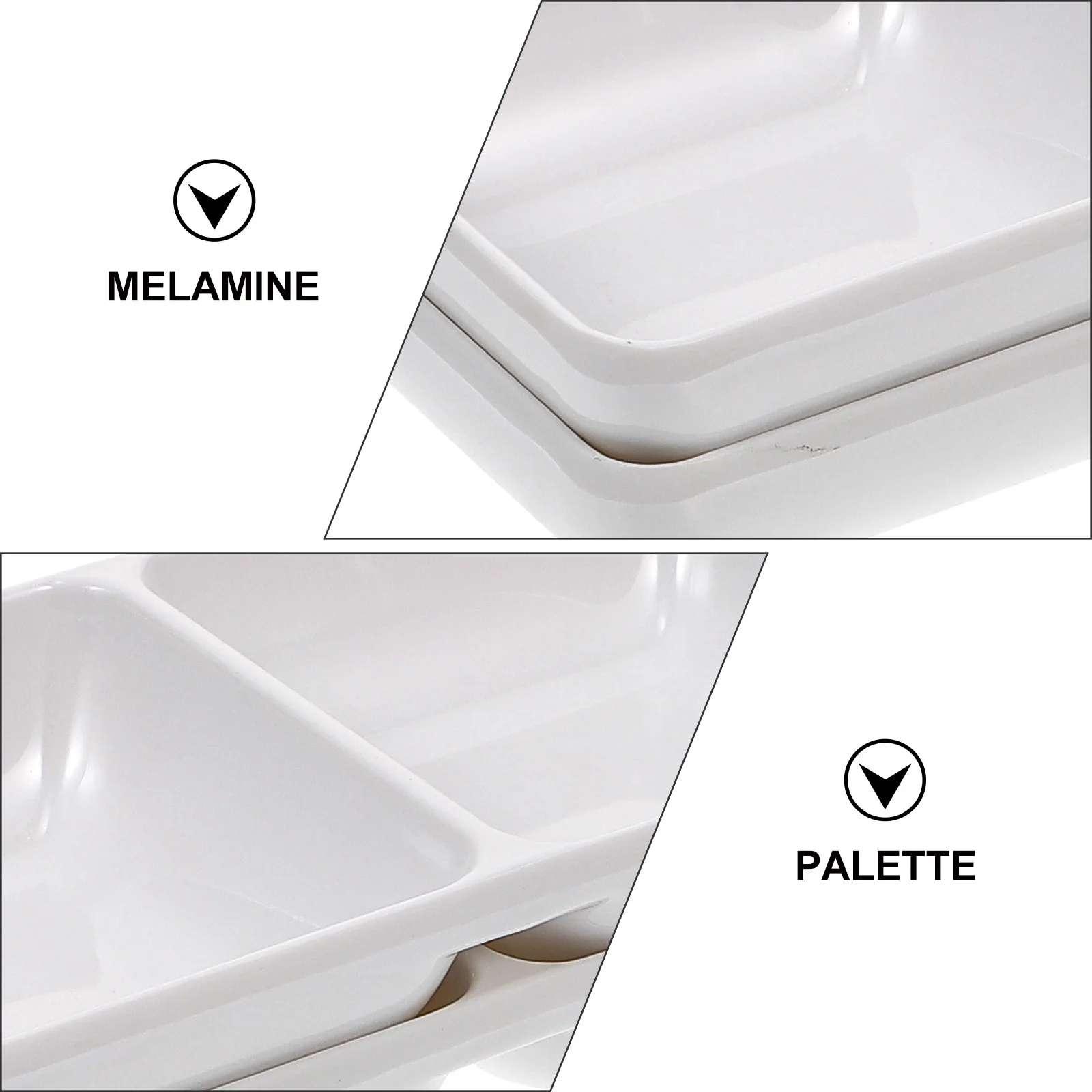 2 قطعة المضادة للانزلاق الطلاء خلط طبق الميلامين القرطاسية صينية اللون اثارة لوحة تنوعا صلصة تخدم الحاويات