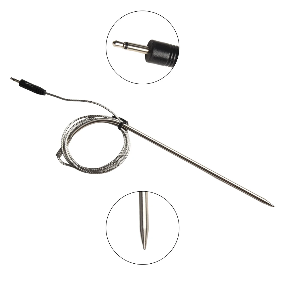 For BBQ Thermometer Spare Probe Sensor 3 PCS for 0-300C Range and Continuous 0-250C Monitoring with 130cm Probe Length