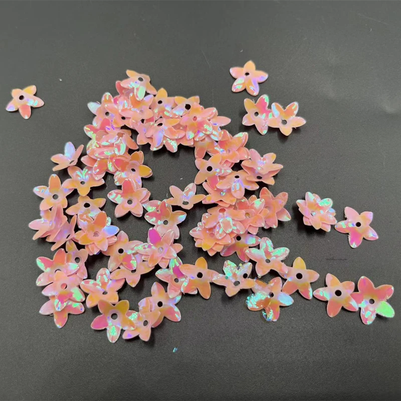 10g/Pack 12mm Concave Plum Flower Sequins Christmas Decoration Crafts Paillettes DIY Ornament Sewing Lentejuelas Accessories