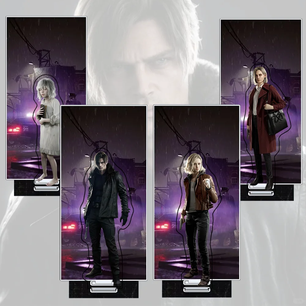 Resident Evil Requiem Leon Kennedy Grace Ashcroft Acrylic Stand Keychain 15CM Character Model Desk Decor Collect Gifts