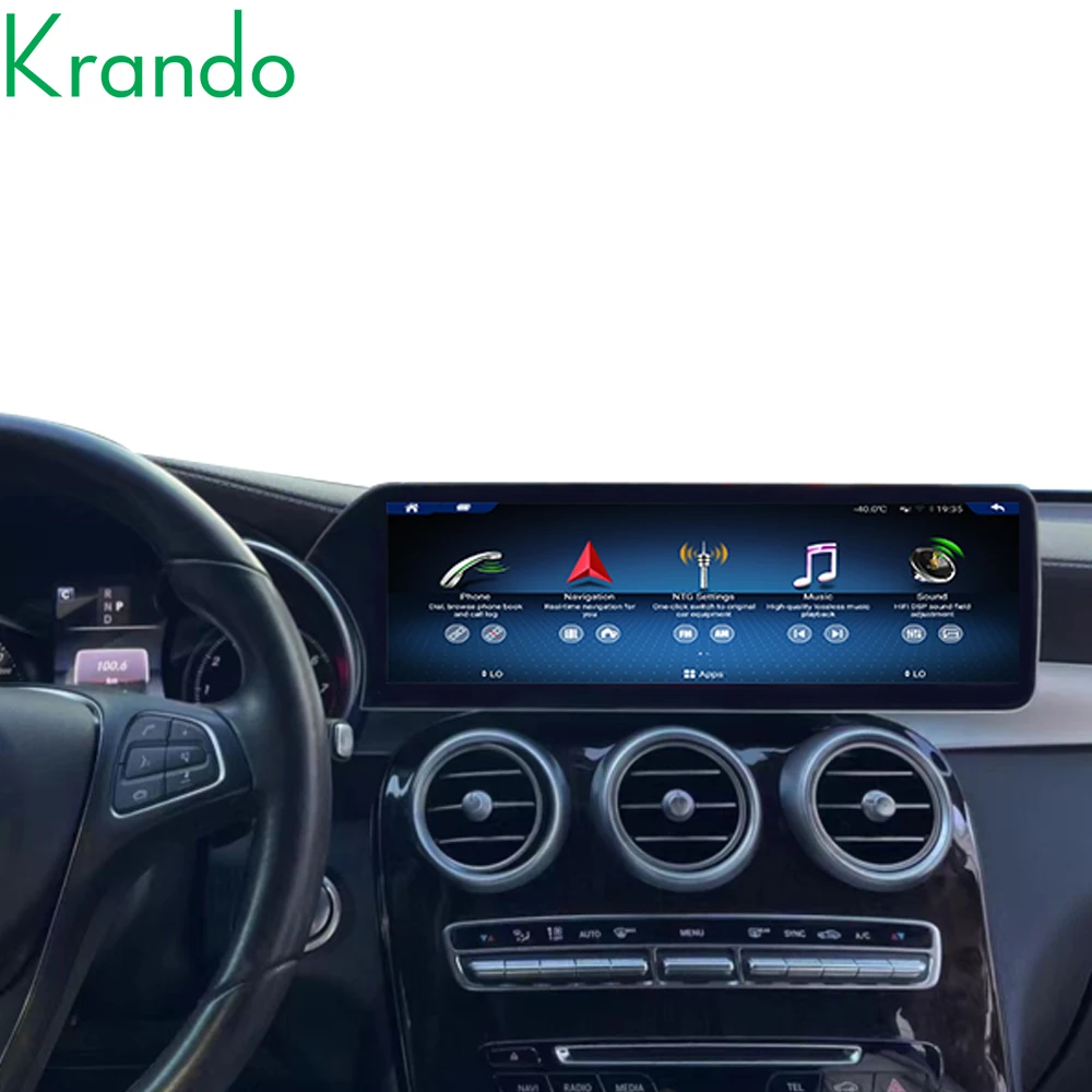 Krando 14.9” Inch Android AUTO CarPlay For Benz C W205 GLC-X253 2015-2021 CarPlay CIC NBT Car Video Players GPS Multimedia