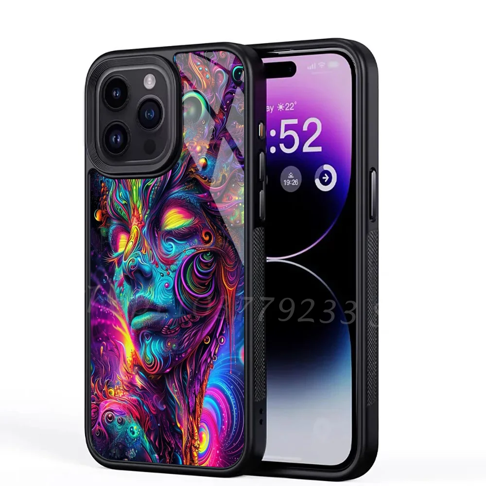 Trippy Tribal Psychedelia Phone Case For IPhone 15 14 13 Pro Max 11 Mini Alex Mirror For Magsafe Wireless Charging Cover