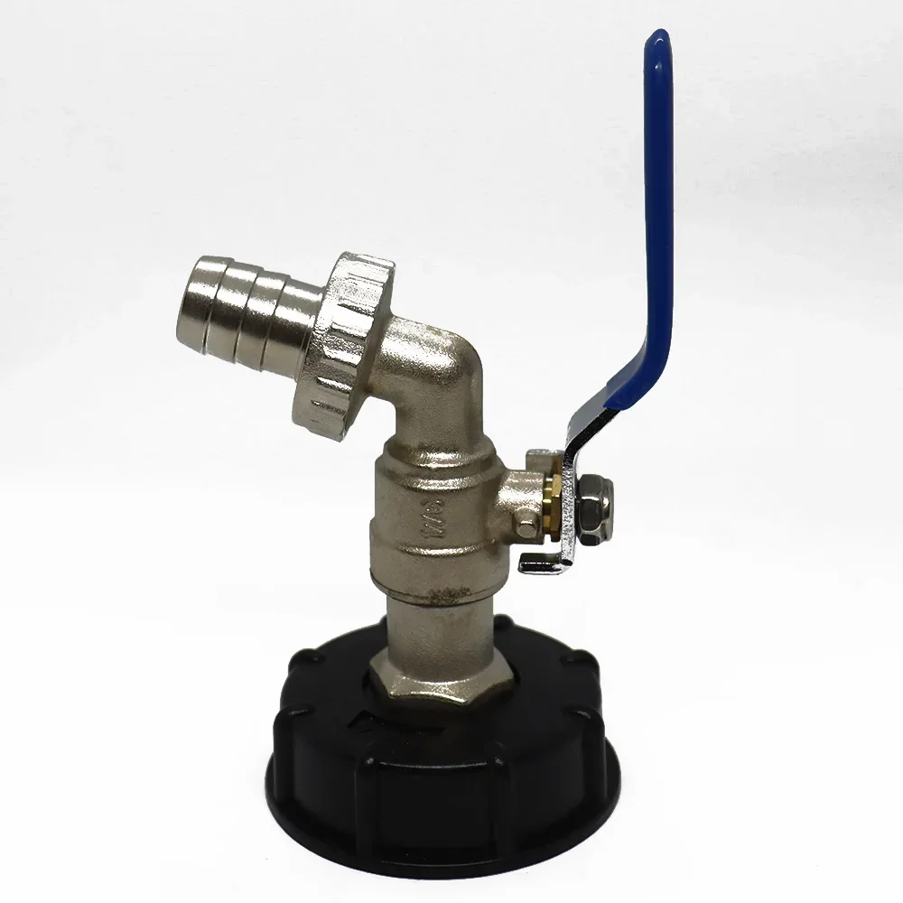 IBC Adapter With Drain Ball Valve For 1000 Liter Container Tank 3/4 Inch S100*8 Durable And Practical To Use